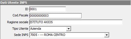 2 2) Entrare in File Tabelle Collegamenti INPS Dati