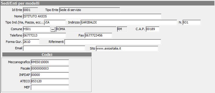 anagrafici del rappresentante legale firmatario della dichiarazione che il Dirigente scolastico (Codice Carica 14 ).