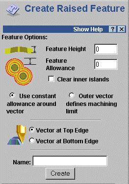 -selezionare il gruppo cam nella vista 2D -selezionare raiset feature - menu 3D toolpaths - In una figura di Altorilievo Artcam lasciera automaticamente materiale durante la lavorazione raster, per