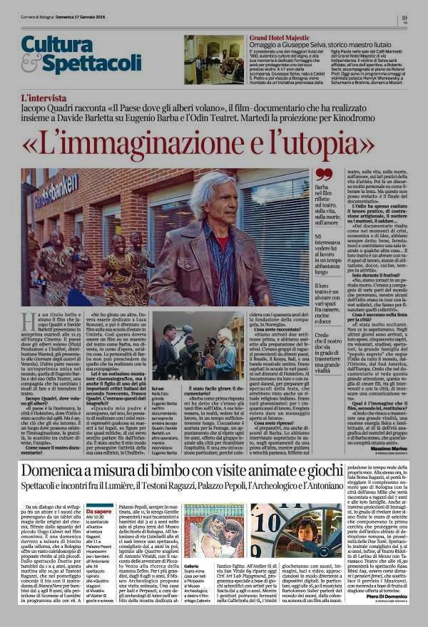 Pagina 23 Corriere di Bologna Cronaca Domenica a misura di bimbo con visite animate e giochi Spettacoli e incontri fra il Lumière, il Testoni Ragazzi, Palazzo Pepoli, l' Archeologico e l' Antoniano