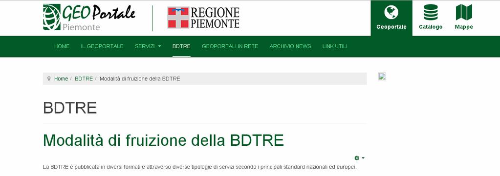 DATI portali cartografici - regionali BDTRE http://www.