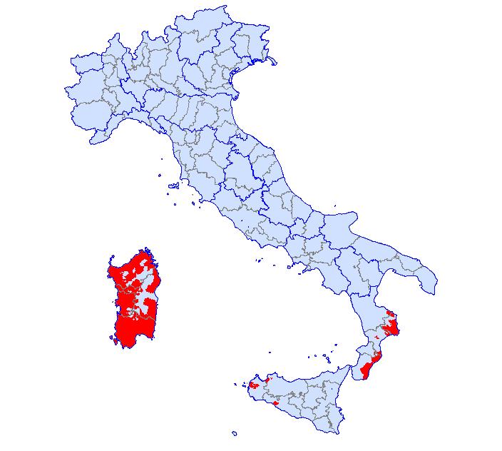 Focolai Clinici 2000 2001 BTV 2-9 REGIONE FOCOLAI Nr. CAPI PRESENTI Nr. CAPI AMMALATI CALABRIA 589 89.166 15.676 SARDEGNA 6.264 1.360.614 246.908 SICILIA 16 1.760 175 TOTALE 6.869 1.451.540 262.