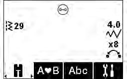 Cucire un bottone 1. Per cucire un bottone, togliere il piedino e selezionare il relativo punto. 2. Abbassare le griffe. 3. Sistemare il bottone sotto al porta-piedino.