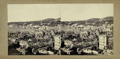 Genova, panorama parziale della città, 1857-1860