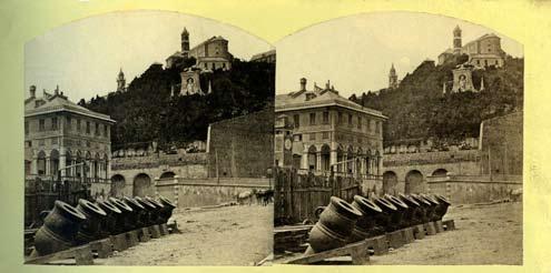 Genova, Piazza del Principe con cannoni,