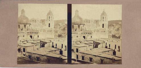 Couvent des Caucines Naples (manoscritto sul verso del supporto), 1857-1860 circa, stampa su carta all albumina, stereoscopica.