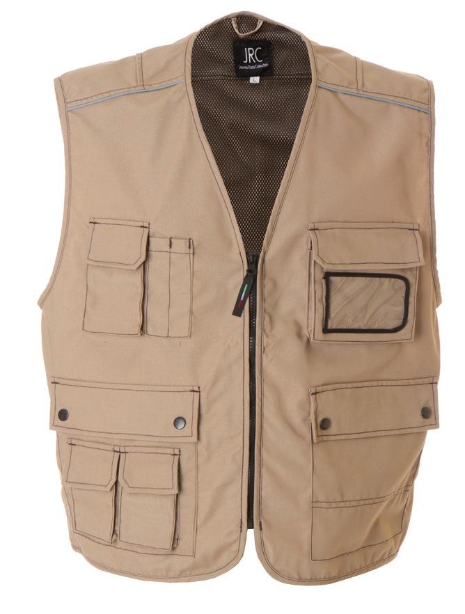 MULTIPOCKETS WAISTCOAT 65% POLYESTER 35% COTTON CANVAS GILET MULTITASCHE IN POLIESTERE 65% - 35% COTONE CANVAS Tasmania GILET MULTI POCHES 65% POLYESTER