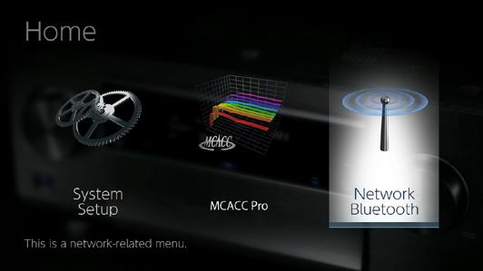 Network/Bluetooth Operazioni del menu Consente di definire le impostazioni relative a connessioni di rete e BLUETOOTH.