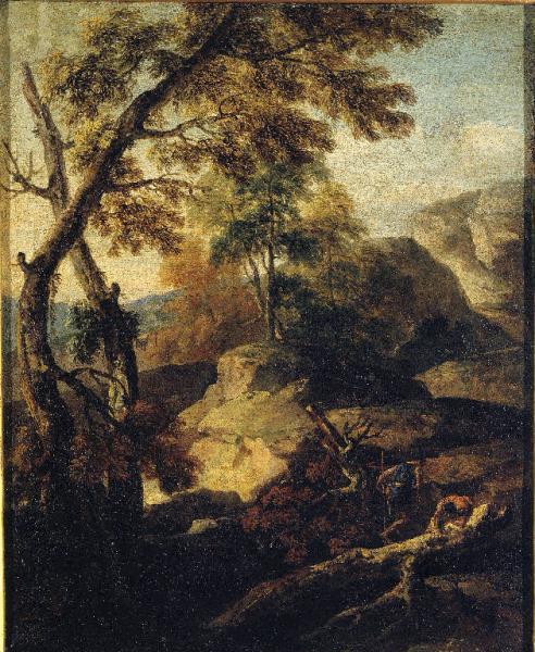 Paesaggio con alberi e boscaioli Ricci Marco (cerchia) Link risorsa: http://www.lombardiabeniculturali.