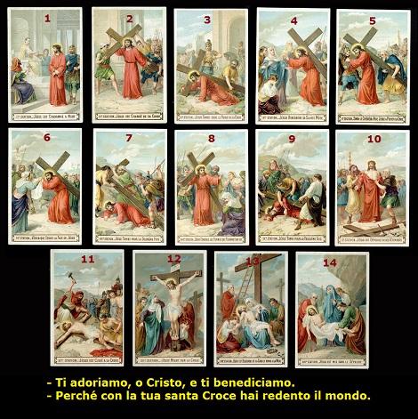 La Via Crucis, soprattutto in quaresima. La Chiesa ha conservato memoria viva delle parole e degli avvenimenti degli ultimi giorni del suo Signore.