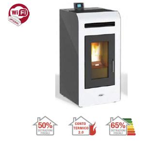 BIOMASSE PERFECTA ACCIAIO LARA STUFA SALVASPAZIO AD ARIA CANALIZ- ZABILI PERFECTA ACCIAIO - MAJIOLICA 10,10 Kw Potenza: 10,10kW Misure:L463xP468xH959 mm Rendimento: 92,7% Colori disponibili:cod.