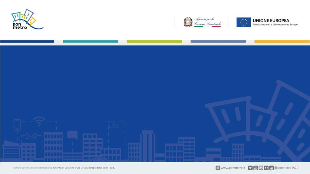 Programma Operativo Complementare Città Metropolitane 2014-2020 AdG - Programma Operativo Complementare Città Metropolitane 2014-2020