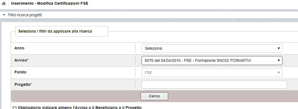 INSERIMENTO CERTIFICAZIONI FSE A COSTI REALI 2/18 Inserimento Cert: