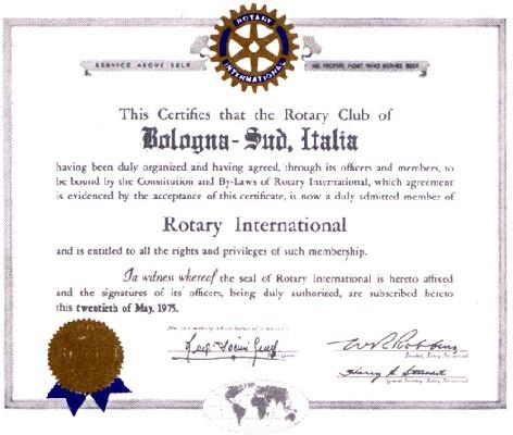 ROTARY CLUB BOLOGNA SUD Il Presidente Internazionale RON D.