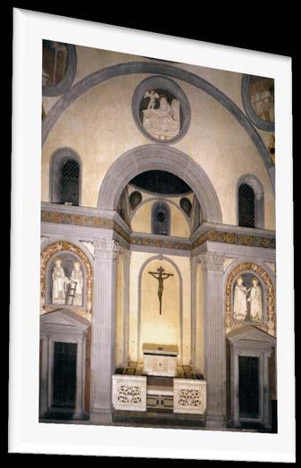 La sacrestia vecchia, realizzata dal Brunelleschi tra il 1442 e