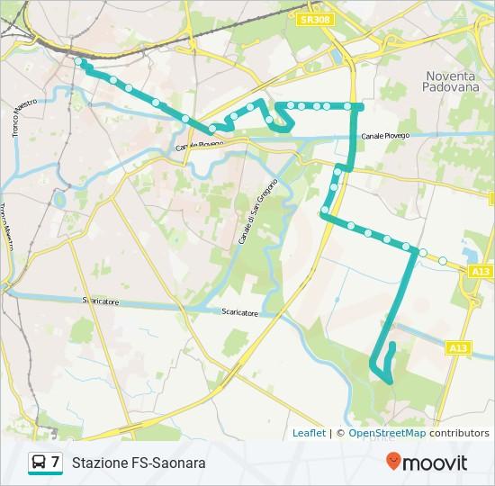 Direzione: Per Ferrovia Corsia 2 28 fermate VISUALIZZA GLI ORARI DELLA LINEA Capolinea Saonara Roma Ang.