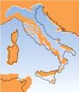 La penisola italiana durante (A) il Pliocene (2 Ma) e (B) le fasi glaciali pleistoceniche