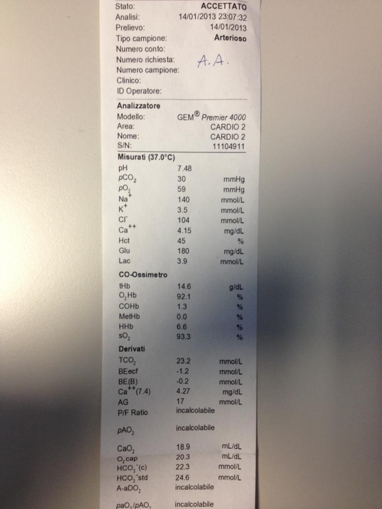 FiO2 40% PaO2/FiO2: 180