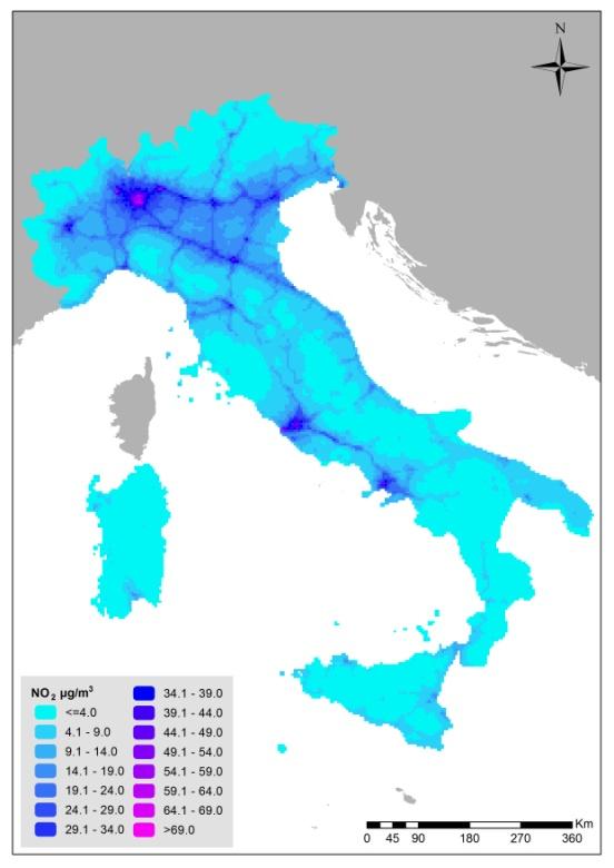 Concentrazioni medie annue di NO 2