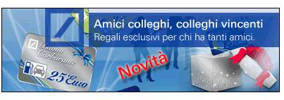 Le Promozioni in corso Amici colleghi, colleghi vincenti Il programma che premia il passaparola. Presentando un collega che sottoscriva un conto corrente, si ha diritto a un buono spesa di 25 euro.