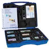 Kit valigia reagenti e fotometro VISOCOLOR VISOCOLOR ECO Valigia reagenti Per uso mobile, con istruzioni per deerminazione visiva, accessori analitici e i seguenti test: Ammonio: 0.