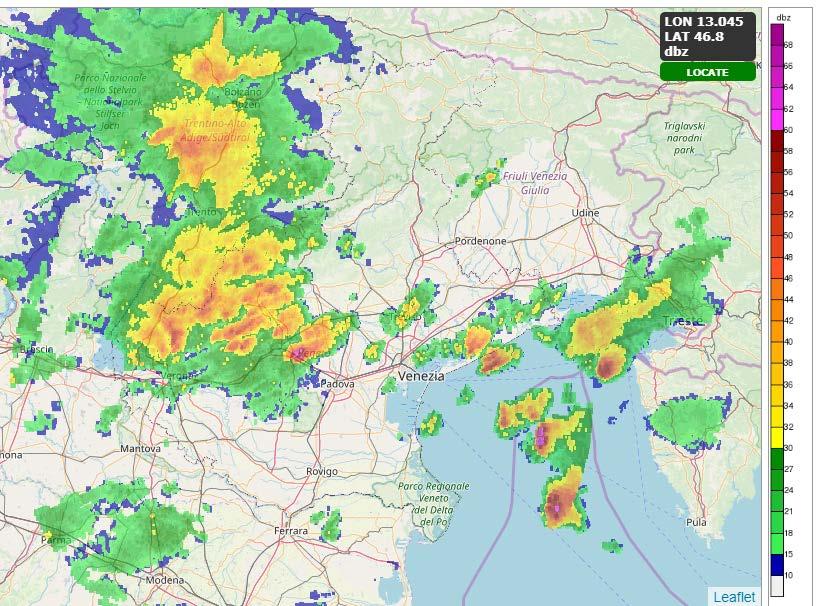 locali rovesci/temporali sul mare e in