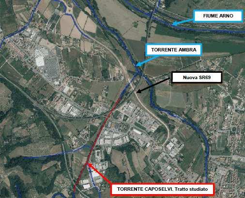 Foto aerea Tale studio comporta la modifica dei seguenti elaborati del Piano Strutturale e del Piano Operativo: G10 nord Carta delle aree allagabili (PS); G13 nord Carta delle aree a pericolosità