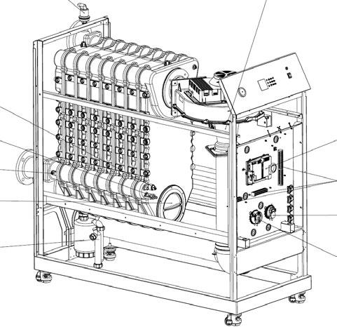 con silenzitore 14 Termostto di sicurezz 15 Vlvol gs 16 Ventiltore 17 ollettore mndt impinto 18 Sond fumi 19 ollettore ritorno impinto 20 ttcco scrico fumi 21 Sifone scrico condens 22 Vsc rccolt