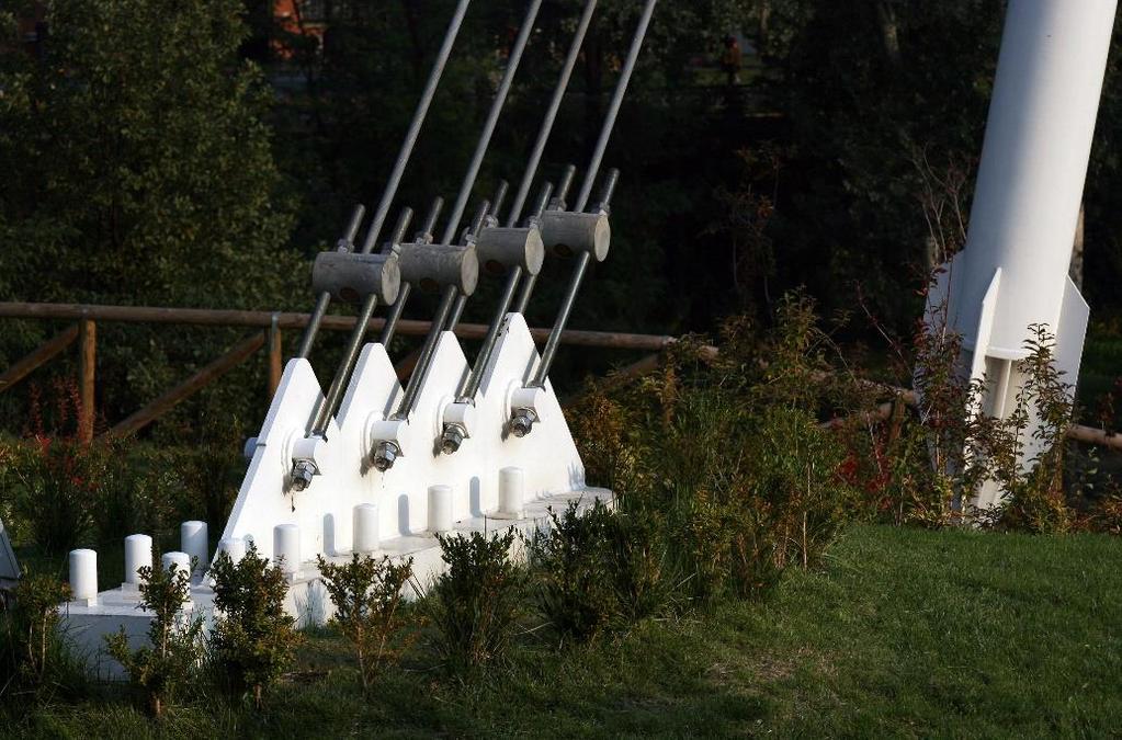 Dettaglio di ancoraggio a terra Gli sforzi sono