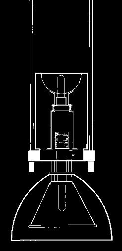 Lower reflector (luce diretta / direct light) Lampada a ioduri metallici Metal halide