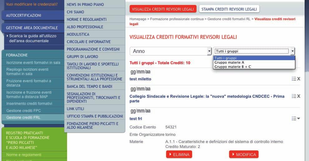 gestione Crediti Frl 1) accedi,