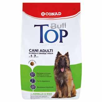CANE BULL TOP ADULT alimento secco completo per cani adulti di taglia media e grande, arricchito con
