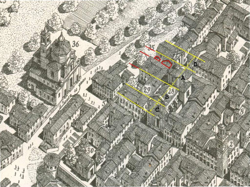 FASE 2 - AMPLIAMENTO DEL CONVENTO vista assonometrica (XIX sec.