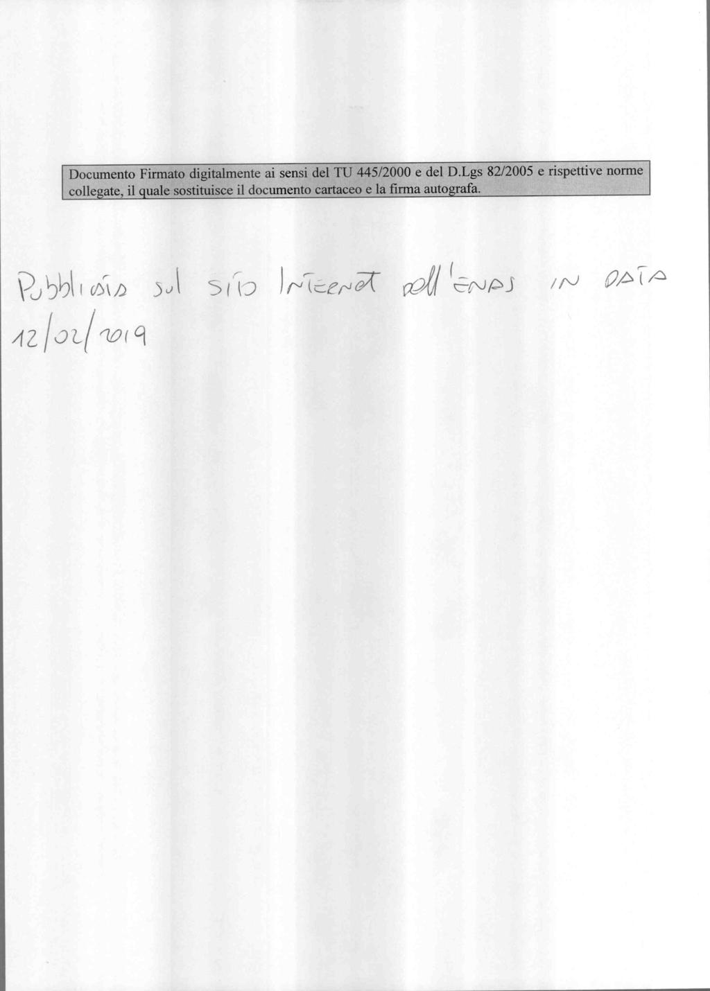 Documento Firmato digitalmente ai sensi del TU 445/2000 e del D.