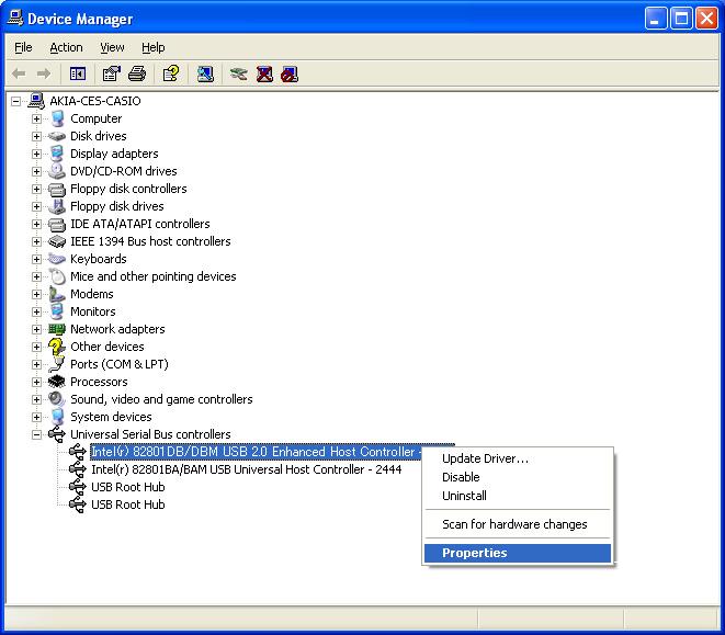 1-5. Fare doppio clic su [Universal Serial Bus controllers]. 1-6. Fare clic destro su [USB 2.0 Enhanced Host Controller].