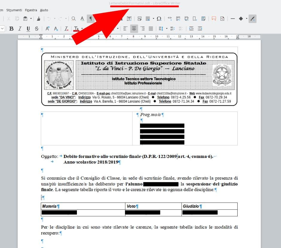 Assicurarsi che per ogni disciplina siano state inserire le carenze rilevate.