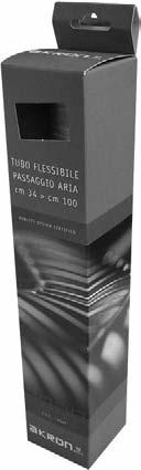 carta alluminio - colore nero Fornito in scatole da mt 5-10 su richiesta in da mt 25 Adatto al passaggio di aria da -30 C a +150 C scatole Diametro int. Conf.