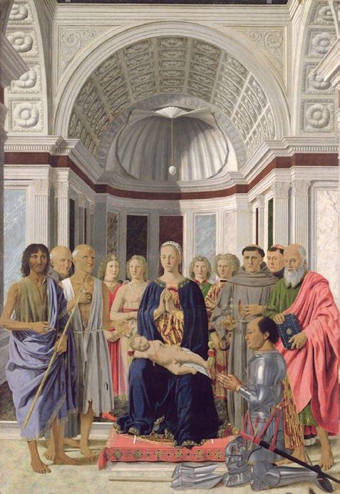 Federico è l uomo inginocchiato a destra mentre a sinistra manca sua moglie Battista, deceduta cinque