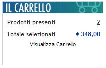 2.2 Sezione Barra laterale In tutte le sezioni del portale sono visibili sulla destra i seguenti box: il carrello i contatti dell assistenza tecnica Prodotti presenti: indica il numero di Polizze