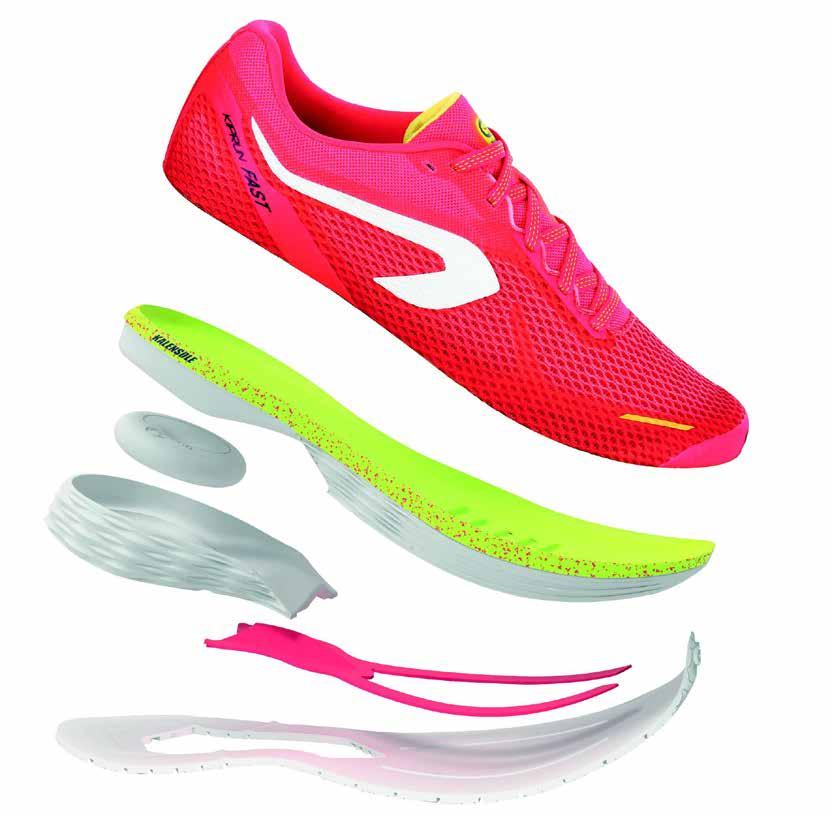 AMMORTIZZAMENTO E DINAMISMO - LA TECNOLOGIA Per rendere le scarpe running performance maggiormente reattive è stata inserito un inserto in TPE (Pebax ) in mezzo alla suola che fornisce