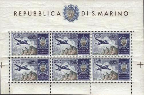 Marino - Foglietto sciatrice (B.F.15-1.