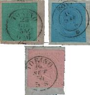 8 Antichi Stati e Ducati Italiani 21 (4) 1869 - Saggio Mariani, in raro foglietto di 10 esemplari,