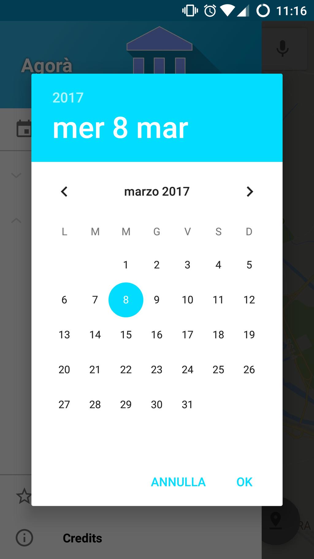 6.6 Filtro per data L immagine presenta la possibilità di filtrare gli eventi per data.