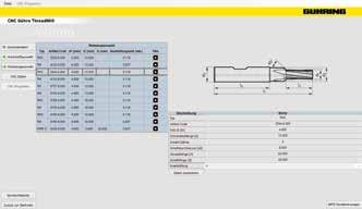 Specificare i dati di filettatura selezione del tipo di filettatura da eseguire 2. Selezionare il materiale assegnazione automatica dei parametri più idonei 3.