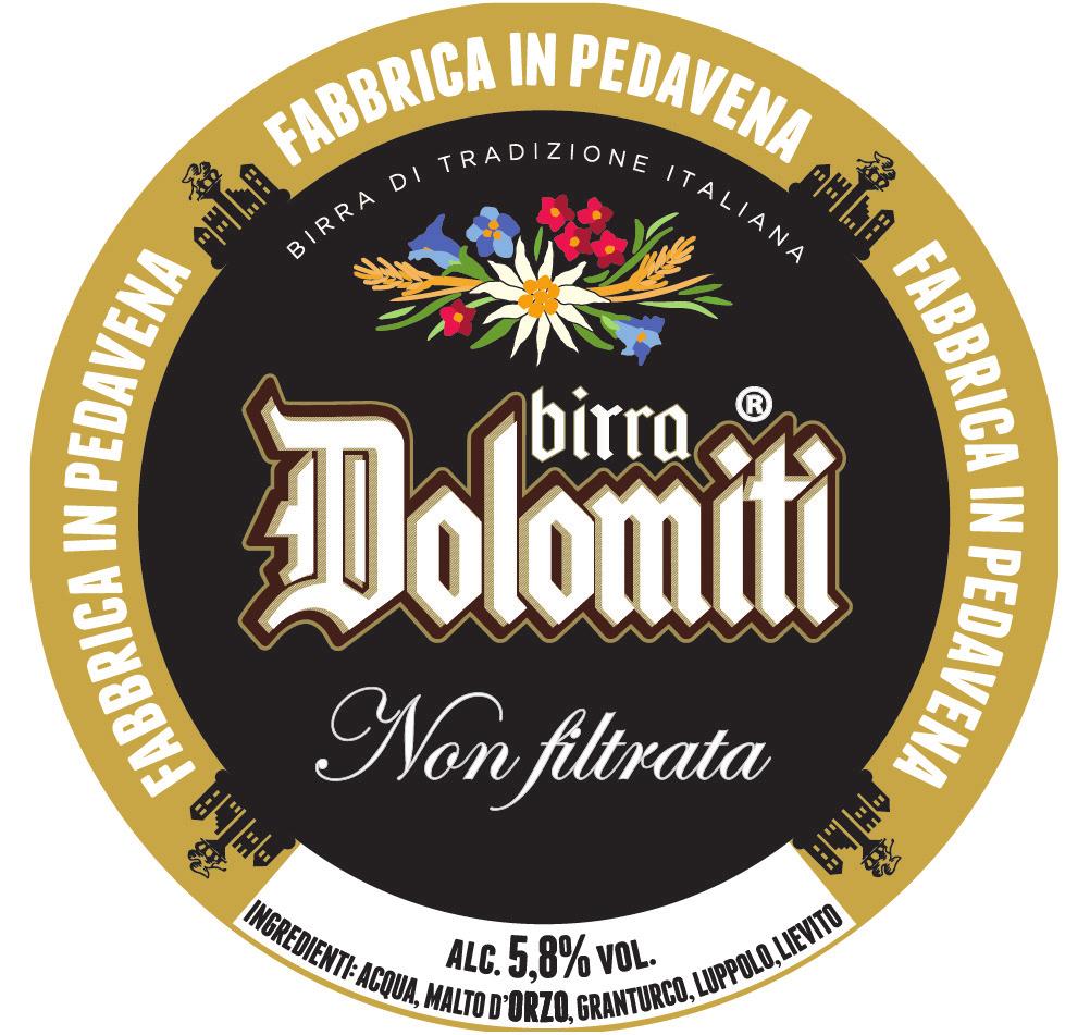 comuni sulle pendici delle Dolomiti. B IRRA D OLOMITI N ON FILTRATA La birra non filtrata della Fabbrica in Pedavena.