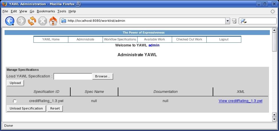 XML ENGINE :8080/worklist