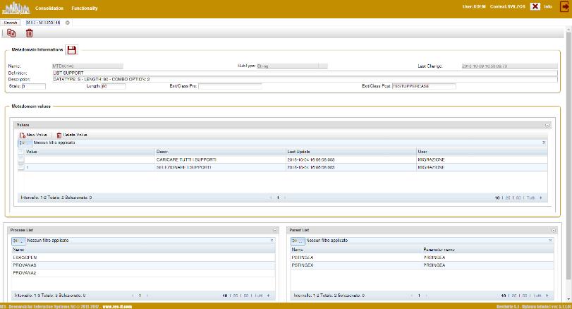 in blocco sui soli oggetti menu e/o processi USER Web Application Verrà applicato un restyling per renderlo