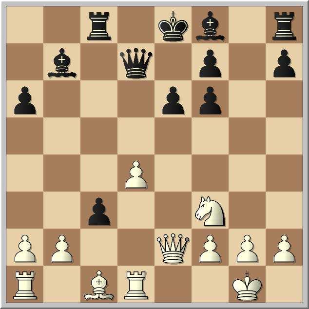 19.Tfd1 f6 20.De3 Tfe8 21.h3 Cf7! 22.Af3 De6 23.De2 Axe4 24.Axe4 Dxe4 25.Dxe4 Txe4 26.Axd6 Txc4 la prima vittima. Ora il bianco non ha impedonature, ha un pedone in meno (diagramma 5).