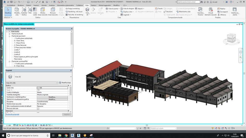 Dal rilievo laser scanner 3D al BIM Possibilità di modellare, in sovrapposizione alla nuvola