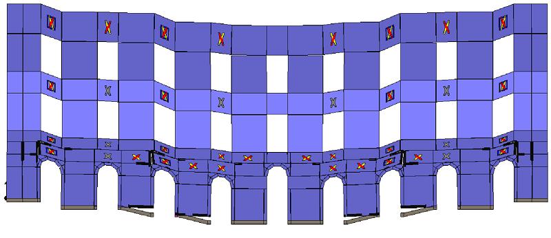 3DM-3D - Comportamento tridimensionale dei pannelli murari Il modulo 3D di 3DMacro permette di modellare il comportamento tridimensionale della muratura in modo da